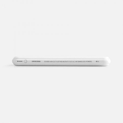 Аккумулятор с беспроводной зарядкой All Day Wireless, 10000 мАч, белый