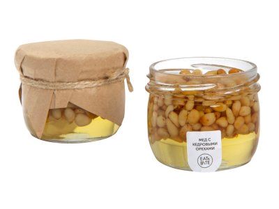 Сувенирный набор Мед с кедровыми орешками 120 гр