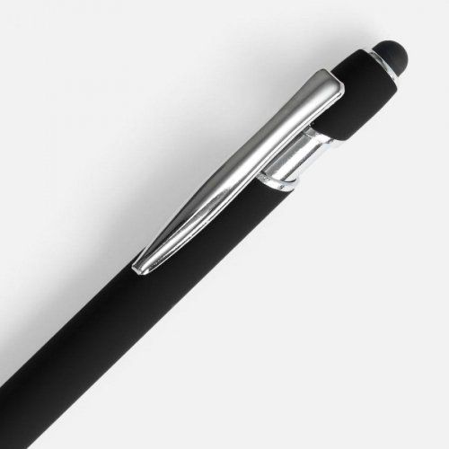 Ручка шариковая Pointer Soft Touch со стилусом, черная