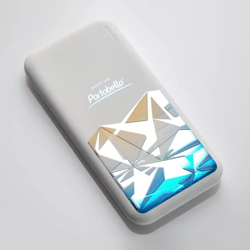 Внешний аккумулятор с подсветкой Люче (Luce) 10000 mAh, белый