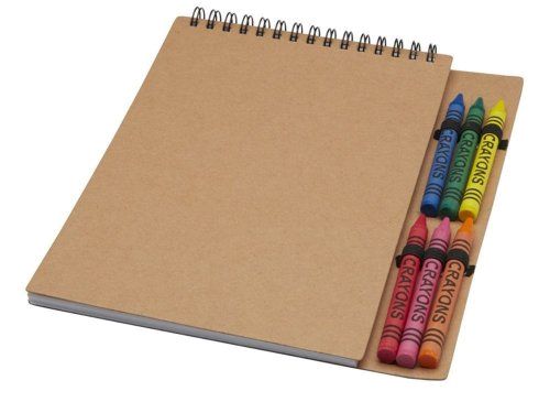 Блокнот А5 Doodle с восковыми мелками