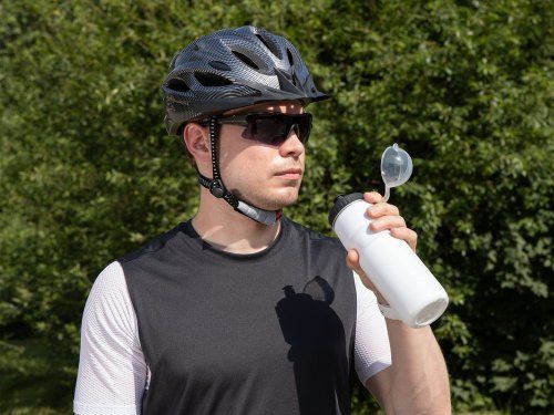 Бутылка для велосипеда Bikescape, белая с синим