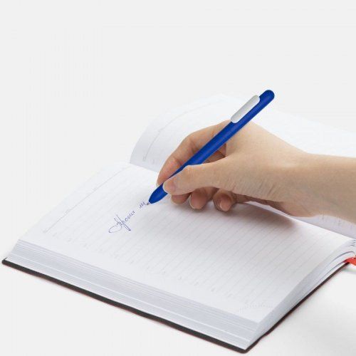 Ручка шариковая Swiper Soft Touch, синяя с белым