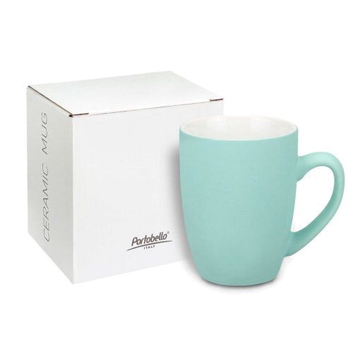 Керамическая кружка Alba, 350 ml, soft-touch, бирюзовая