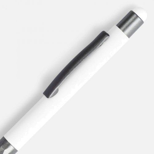 Ручка шариковая Digit Soft Touch со стилусом, белая