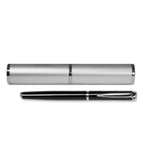 Набор ручка Sonata c футляром, черный, серебряный