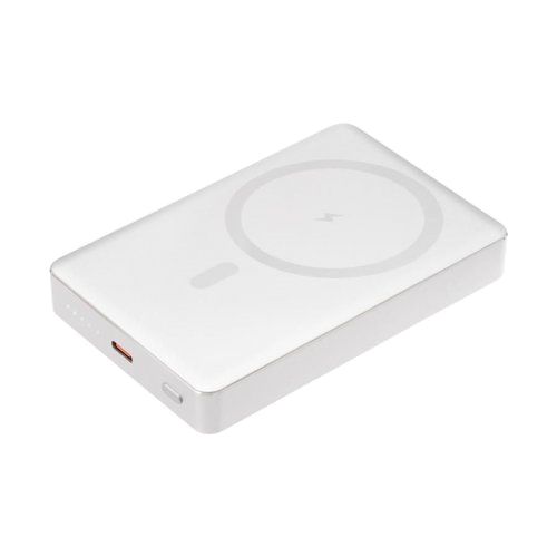 Внешний аккумулятор Атлантис Плюс PD (Atlantis PD Plus) 10000mAh с функцией беспроводной зарядки 15W, серебряный