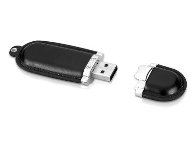Набор Рекламный: флеш-карта USB 2.0 на 4 Gb, ремешок на шею, черный
