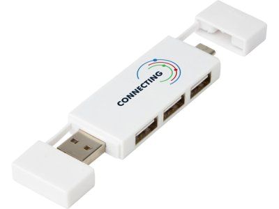 Mulan Двойной USB 2.0-хаб, белый