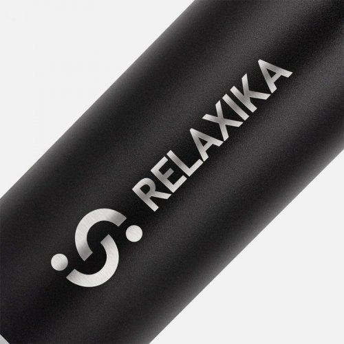 Термос Relaxika 750 со стикерпаком, черный