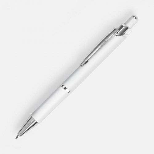Ручка шариковая Chromos Soft Touch, белая